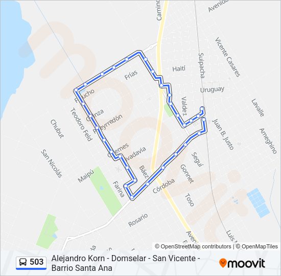 503 Colectivo Line Map