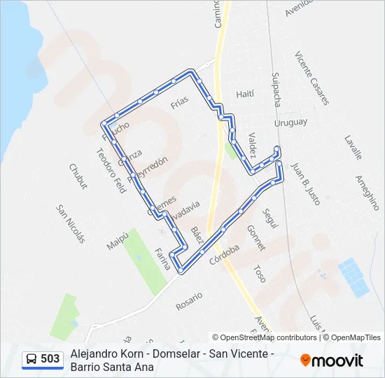 503 Colectivo Line Map