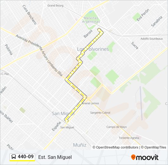 440-09 Colectivo Line Map