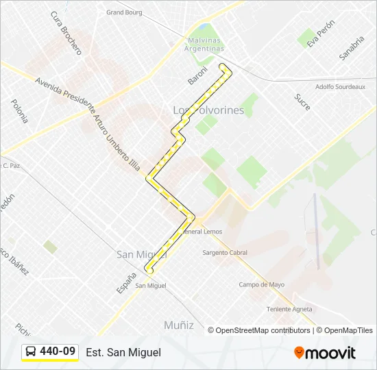 440-09 Colectivo Line Map
