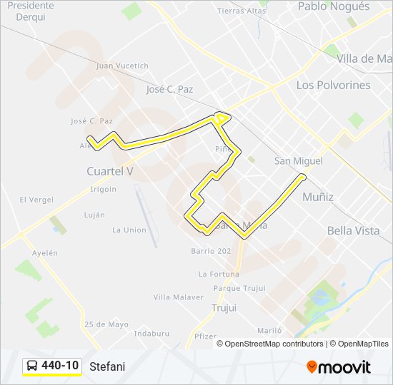 440-10 Colectivo Line Map