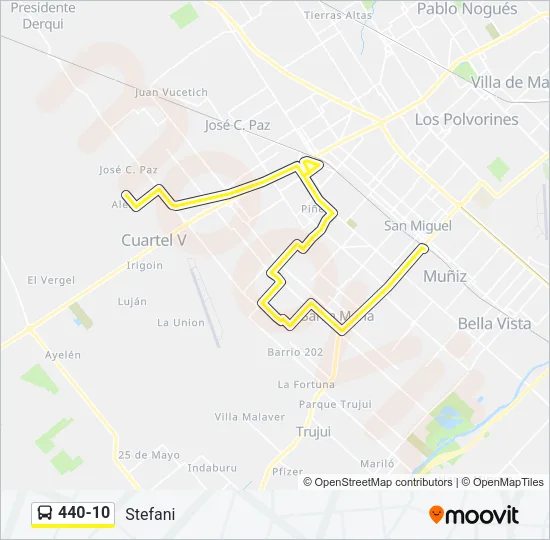 440-10 Colectivo Line Map