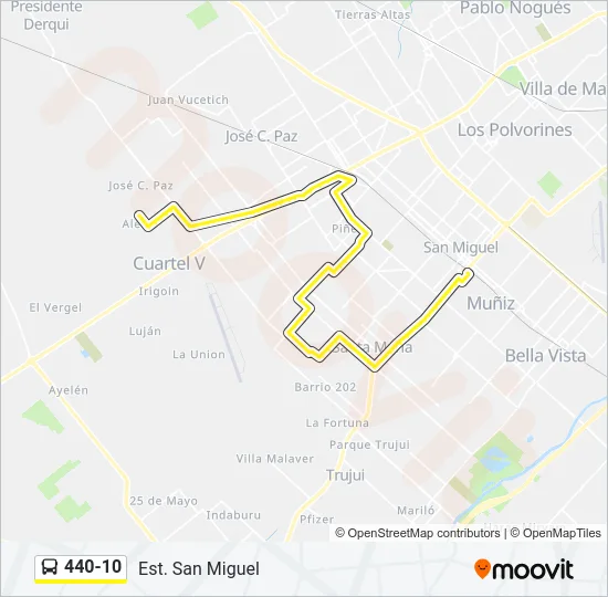 440-10 Colectivo Line Map