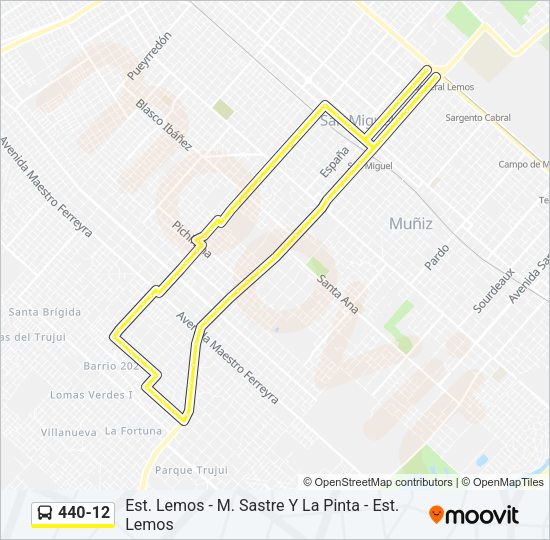 Mapa de 440-12 de Colectivo