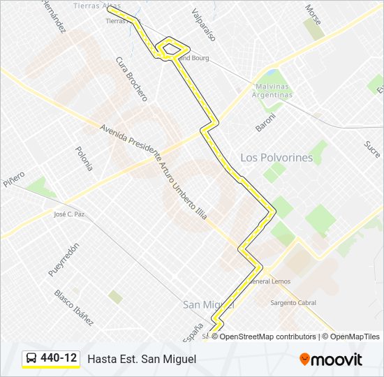 Mapa de 440-12 de Colectivo