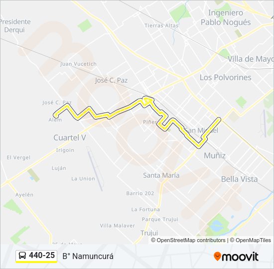 440-25 Colectivo Line Map