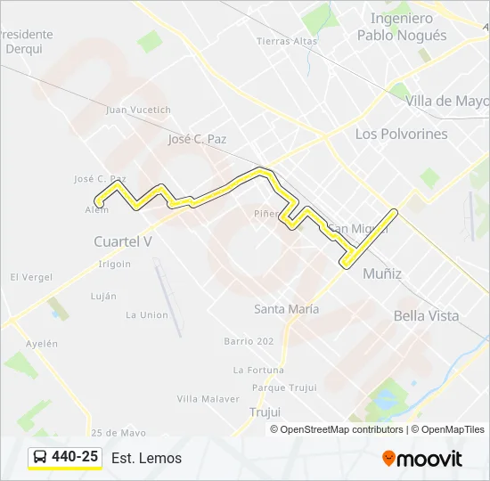 440-25 Colectivo Line Map