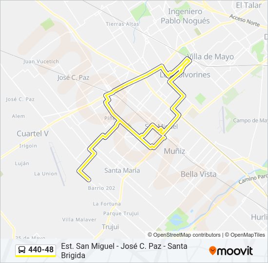440-48 Colectivo Line Map