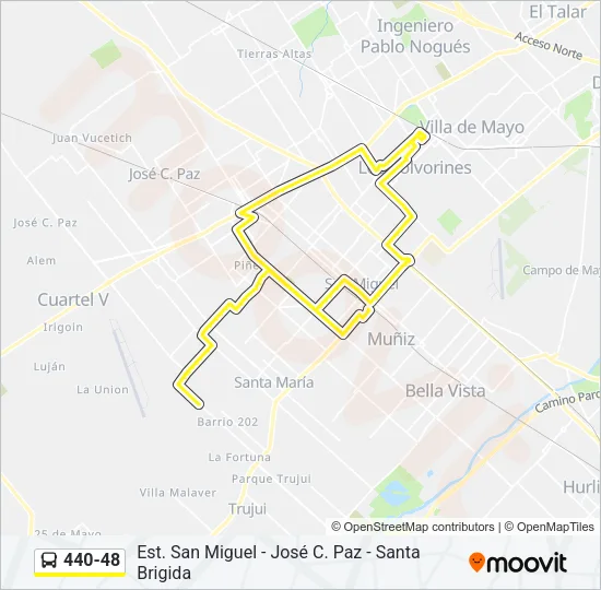 440-48 Colectivo Line Map