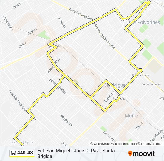 440-48 Colectivo Line Map
