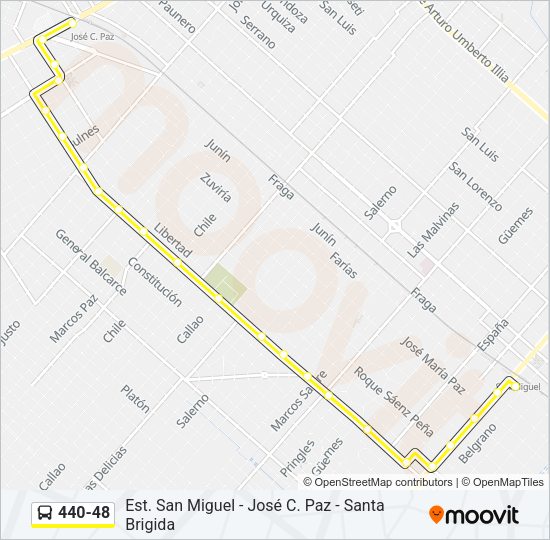 440-48 Colectivo Line Map