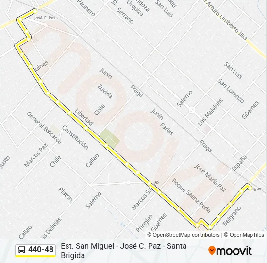440-48 Colectivo Line Map