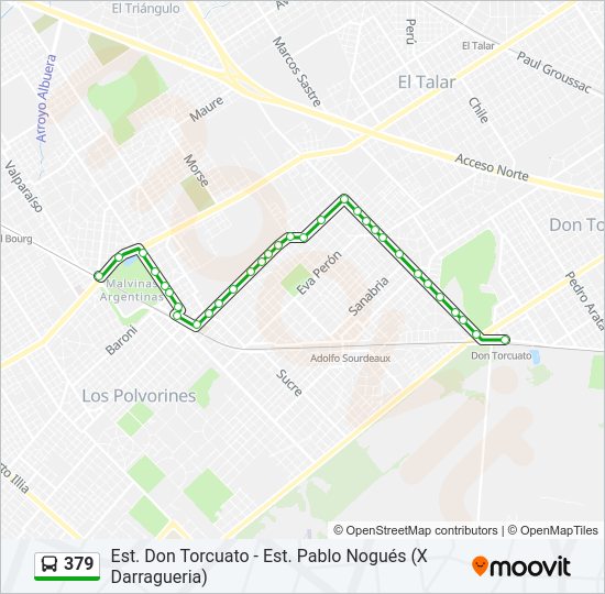 379 Colectivo Line Map
