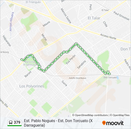 Mapa de 379 de Colectivo