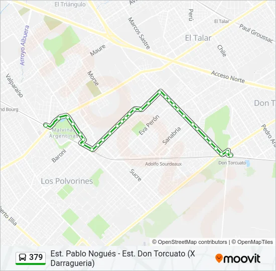 379 Colectivo Line Map