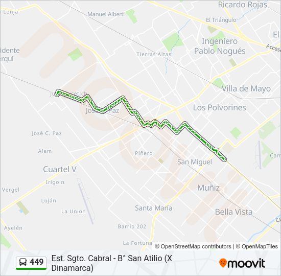 449 Colectivo Line Map