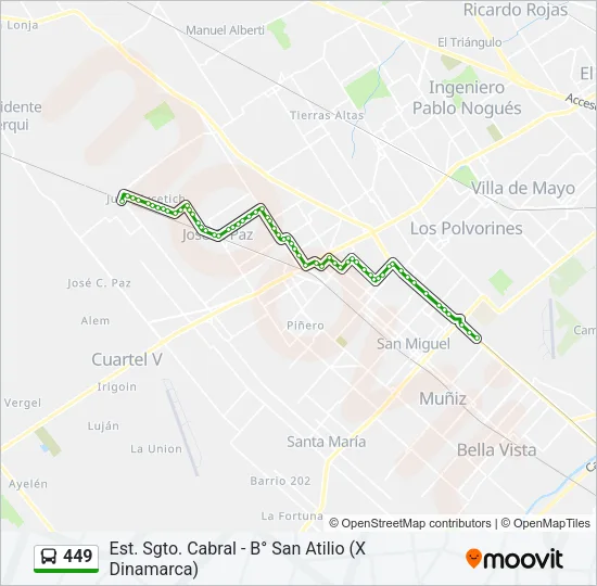 449 Colectivo Line Map