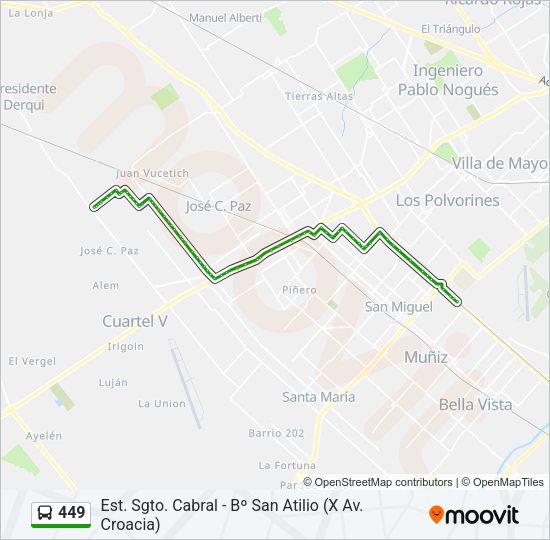 449 Colectivo Line Map