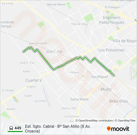 449 Colectivo Line Map