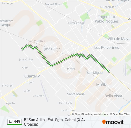 449 Colectivo Line Map