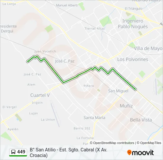 449 Colectivo Line Map