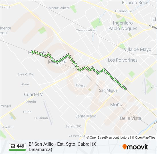 Mapa de 449 de Colectivo