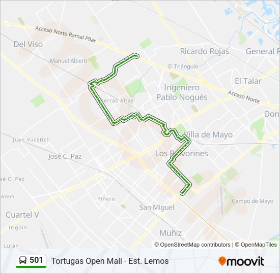 501 Colectivo Line Map