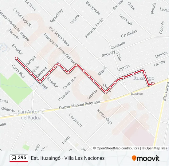 395 Colectivo Line Map