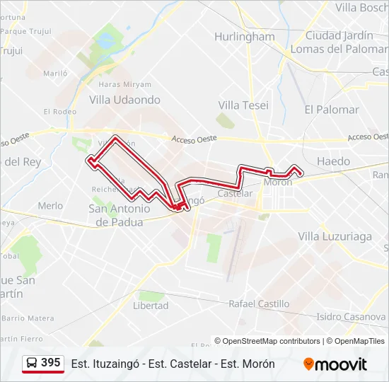395 Colectivo Line Map