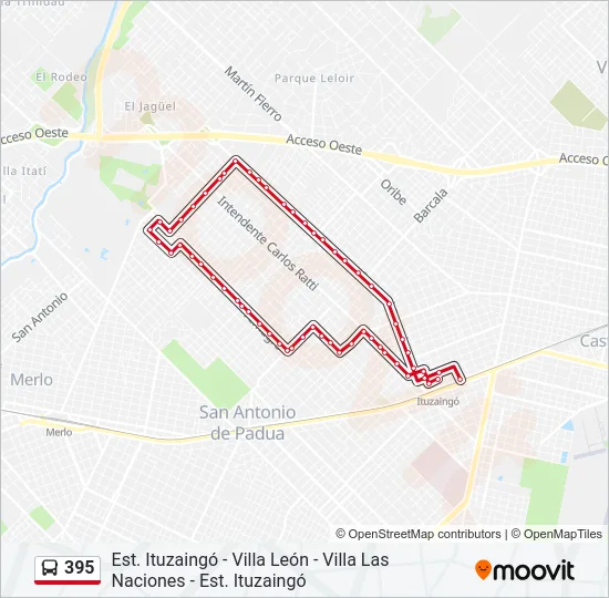 395 Colectivo Line Map
