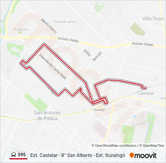 395 Colectivo Line Map