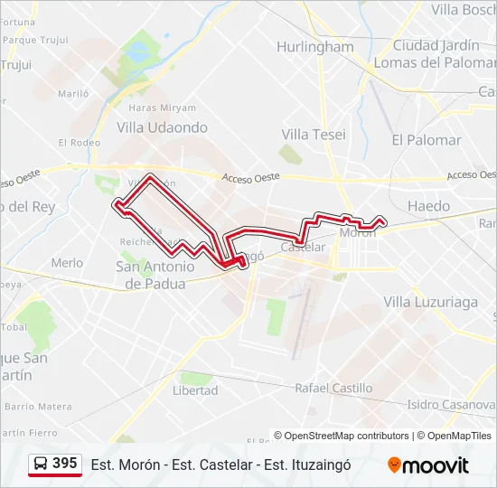 395 Colectivo Line Map
