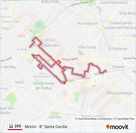 395 Colectivo Line Map