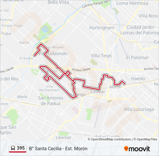 Mapa de 395 de Colectivo