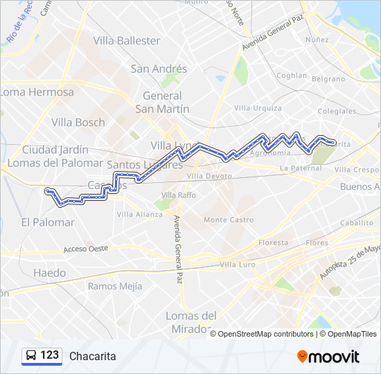 Mapa de 123 de Colectivo