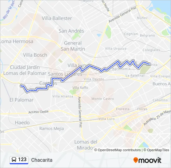 123 Colectivo Line Map