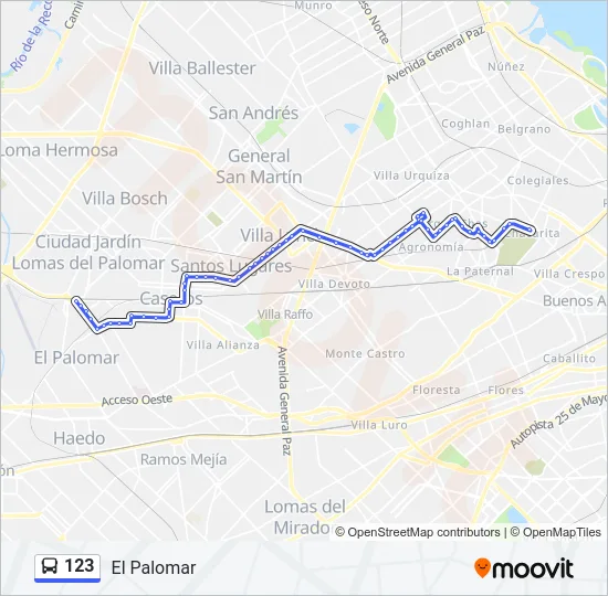 123 Colectivo Line Map