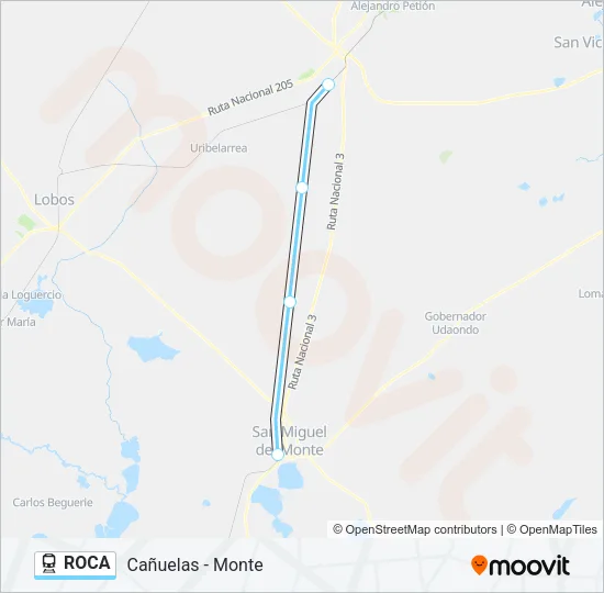 ROCA Train Line Map