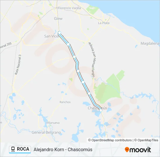 ROCA Train Line Map