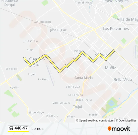 440-97 Colectivo Line Map