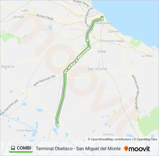 COMBI Colectivo Line Map