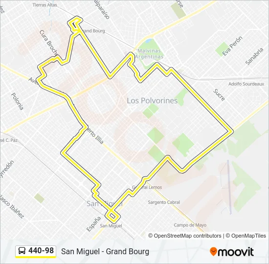 440-98 Colectivo Line Map