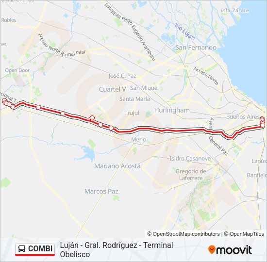 Mapa de COMBI de Colectivo