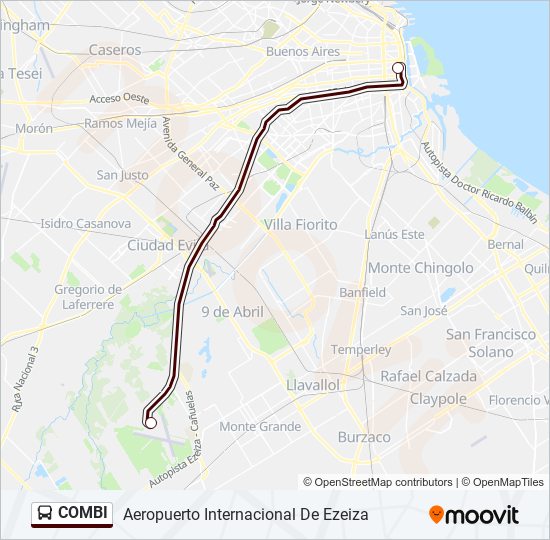 COMBI Colectivo Line Map