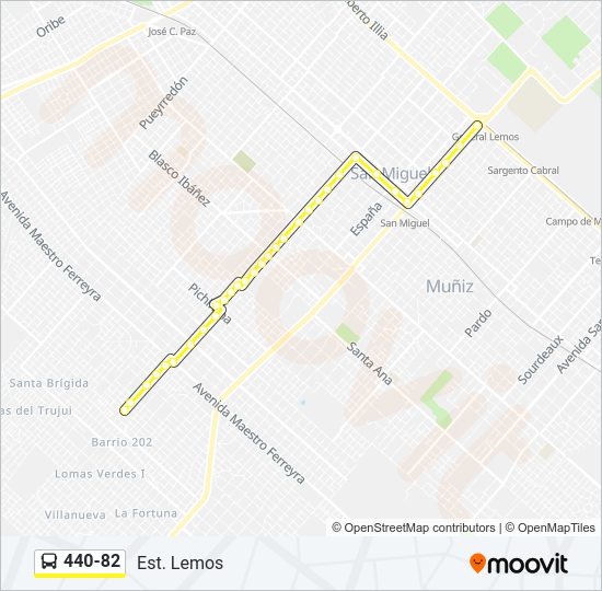 440-82 Colectivo Line Map