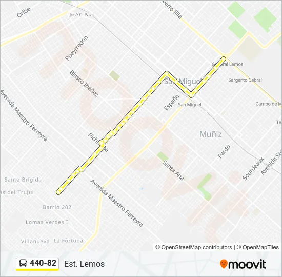 440-82 Colectivo Line Map