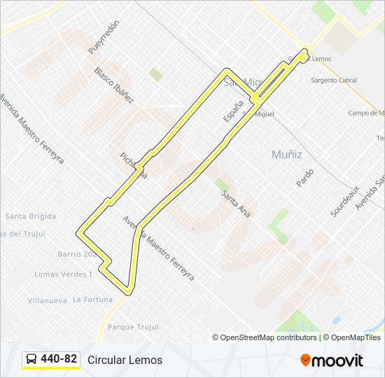 440-82 Colectivo Line Map