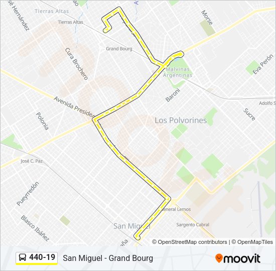 440-19 Colectivo Line Map