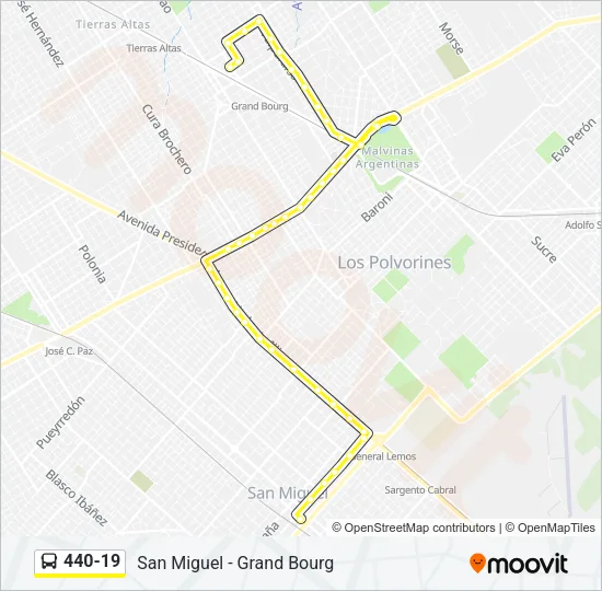 440-19 Colectivo Line Map