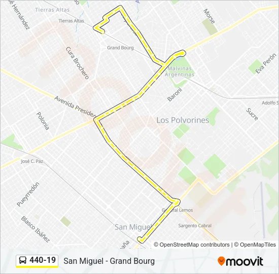 440-19 Colectivo Line Map